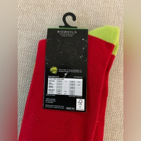 Dr. Seuss The Grinch 2 Pairs Casual Socks - Picture 4 of 9
